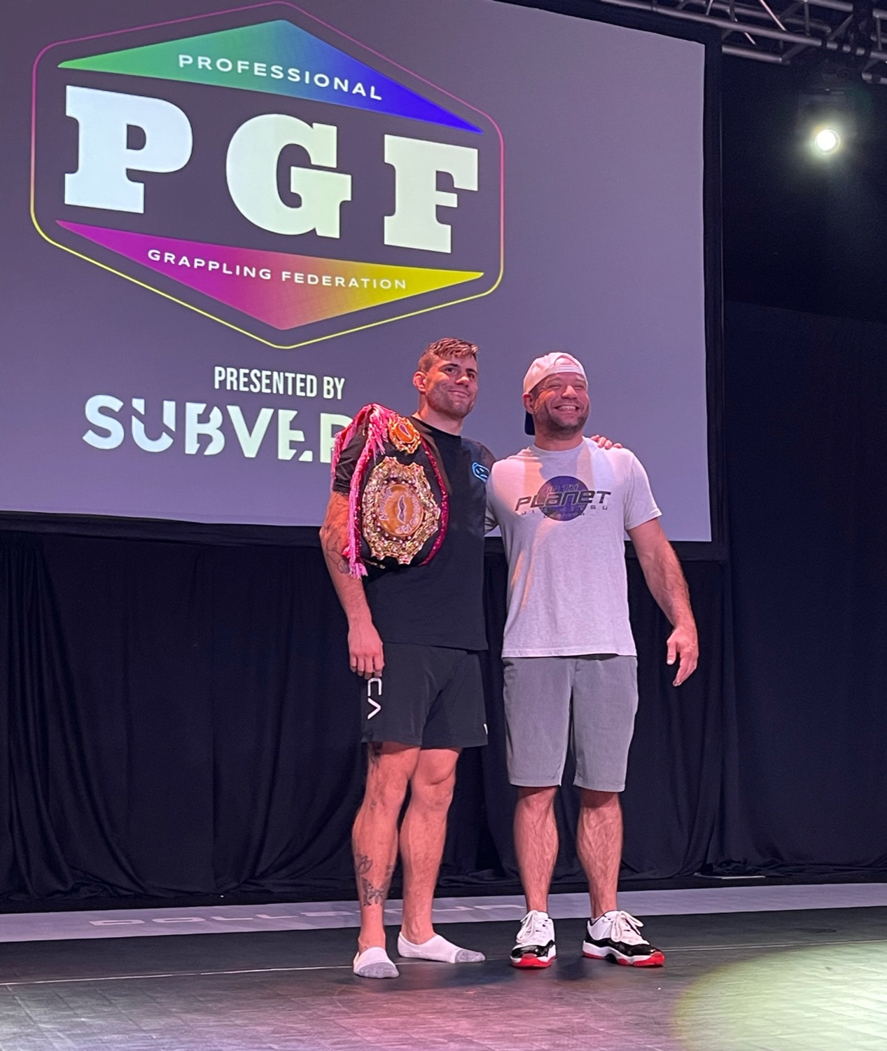 Kevin with Brandon McCaghren at a PGF event